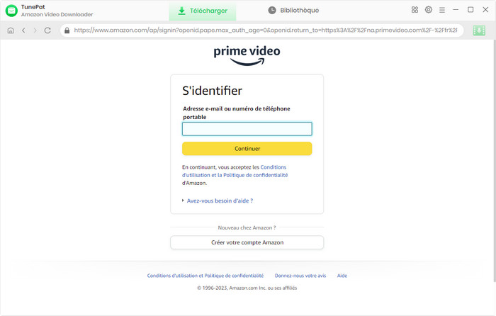 Connectez-vous à Amazon Prime Video sur TunePat