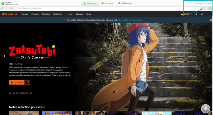 sélectionner une site web