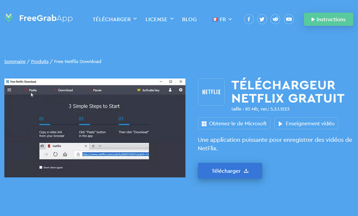 FreeGrabApp Free Netflix Downloader