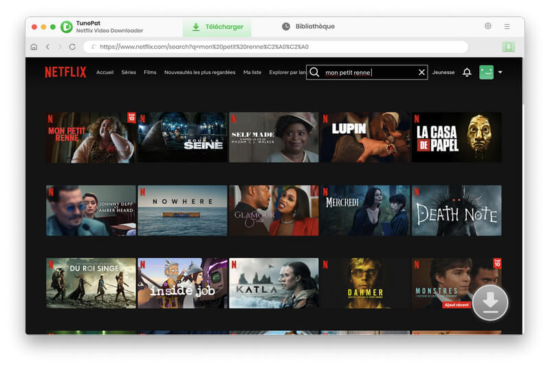 Trouvez la vidéo Netflix que vous souhaitez regarder sur Mac